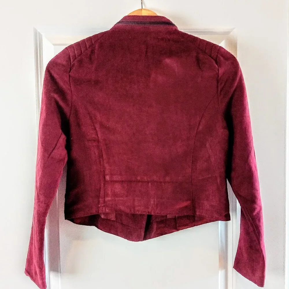 Akira Chicago Faux Suede Asymmetrical Zip Jacket